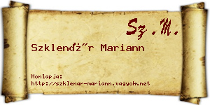 Szklenár Mariann névjegykártya
